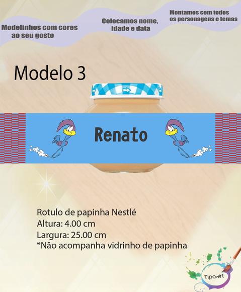 Rótulo Vidro Papinha-papaleguas