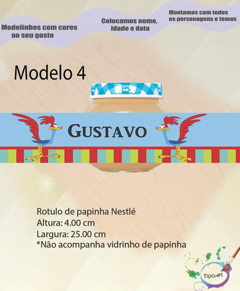 Rótulo Vidro Papinha-papaleguas