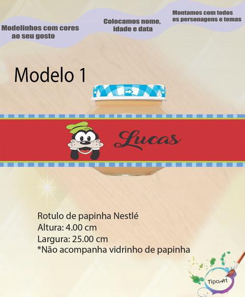 Rótulo Vidro Papinha-pateta