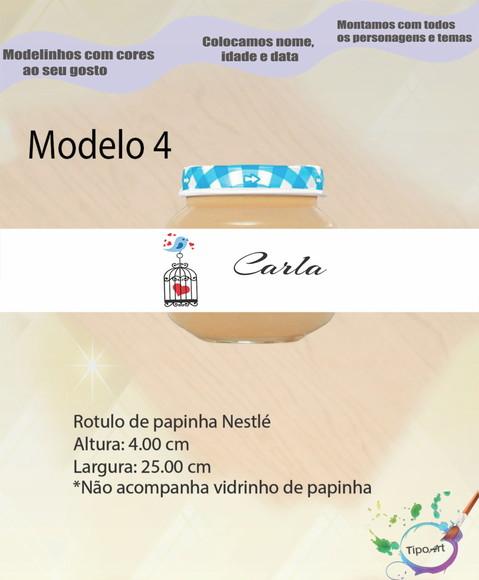 Rótulo Vidro Papinha-passarinho