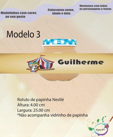 Rótulo Vidro Papinha-patatí Patatá