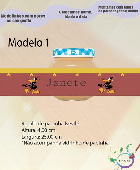 Rótulo Vidro Papinha-patolino