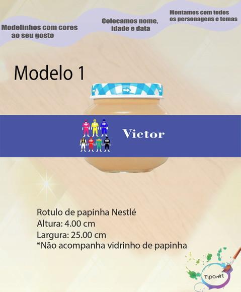 Rótulo Vidro Papinha-pawer Ranger