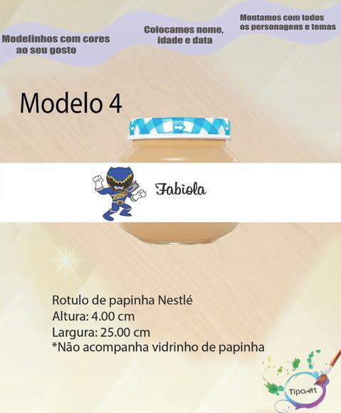 Rótulo Vidro Papinha-pawer Ranger