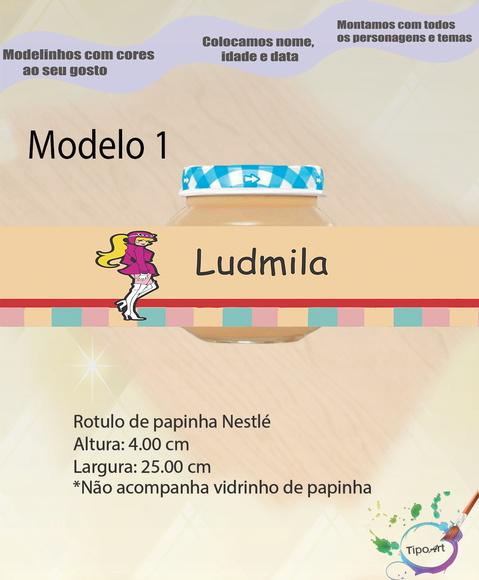 Rótulo Vidro Papinha-penelope Charmosa