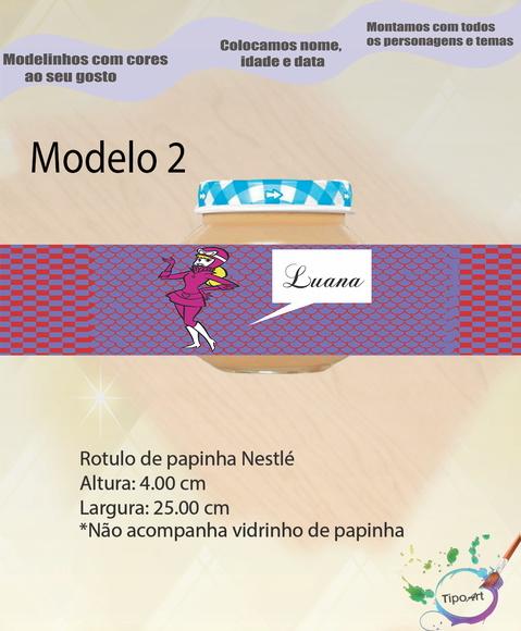 Rótulo Vidro Papinha-penelope Charmosa