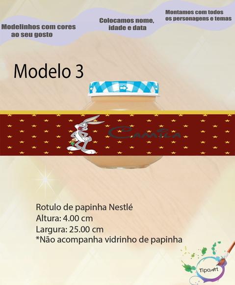 Rótulo Vidro Papinha-pernalonga