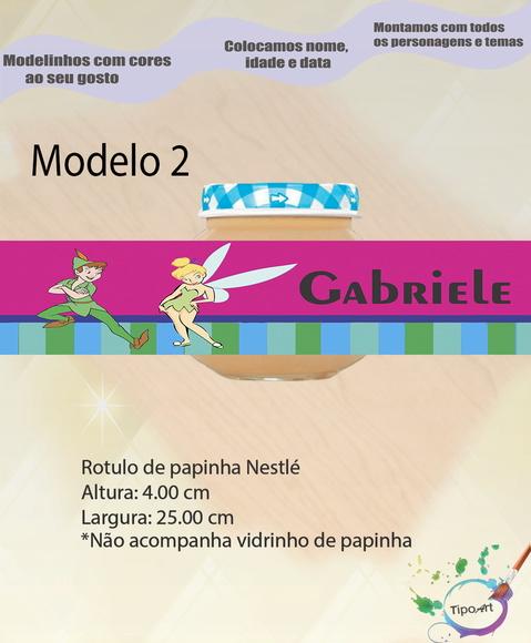 Rótulo Vidro Papinha-peter Pan