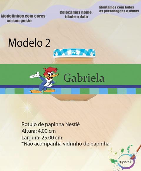 Rótulo Vidro Papinha-pica Pau
