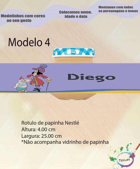 Rótulo Vidro Papinha-peter Pan