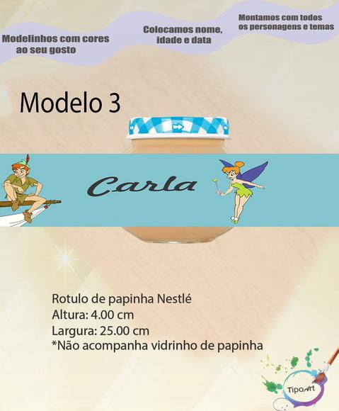 Rótulo Vidro Papinha-peter Pan