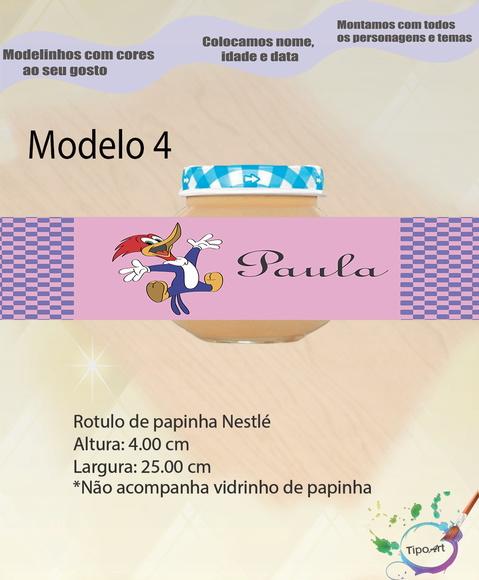 Rótulo Vidro Papinha-pica Pau