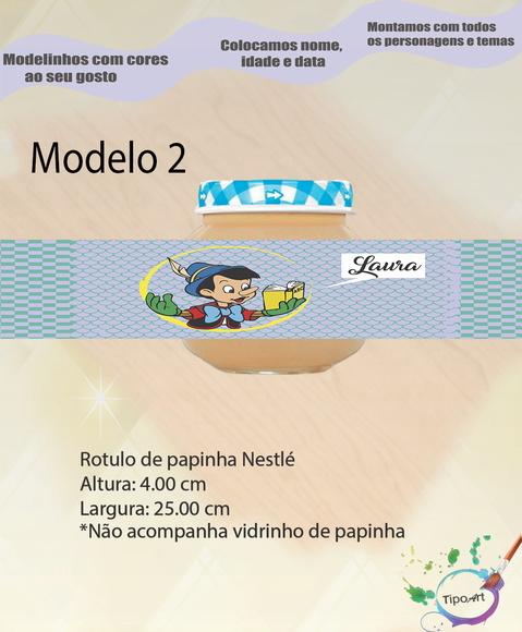 Rótulo Vidro Papinha-pinoquio