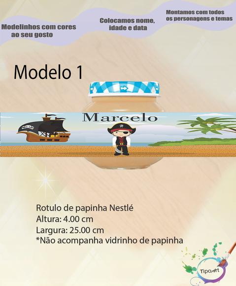Rótulo Vidro Papinha-pirata