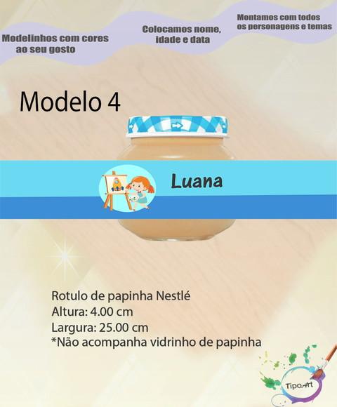 Rótulo Vidro Papinha-pintando o 7