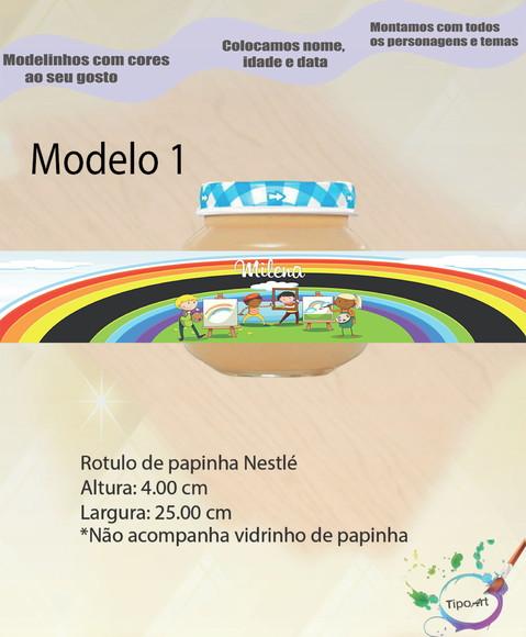 Rótulo Vidro Papinha-pintando o 7