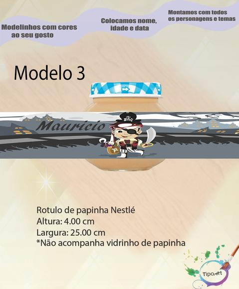 Rótulo Vidro Papinha-pirata