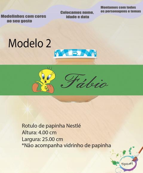 Rótulo Vidro Papinha-piu Piu