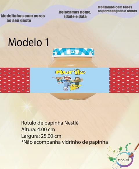 Rótulo Vidro Papinha-pokemon