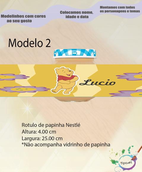 Rótulo Vidro Papinha-pooh