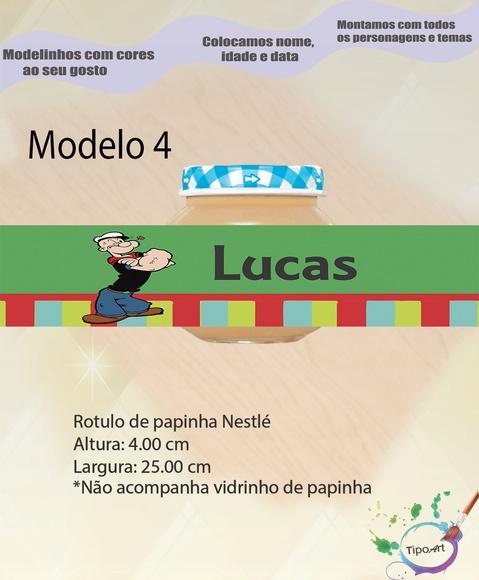 Rótulo Vidro Papinha-popai