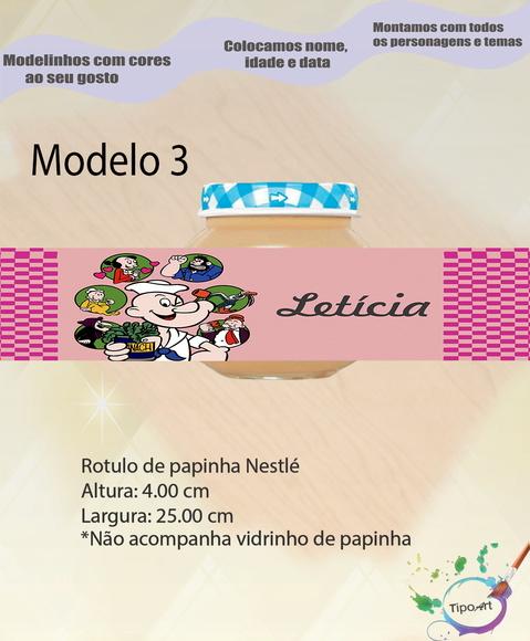 Rótulo Vidro Papinha-popai