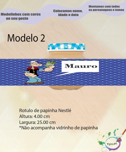 Rótulo Vidro Papinha-popai