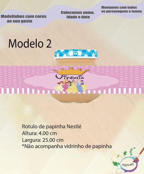 Rótulo Vidro Papinha-princesas