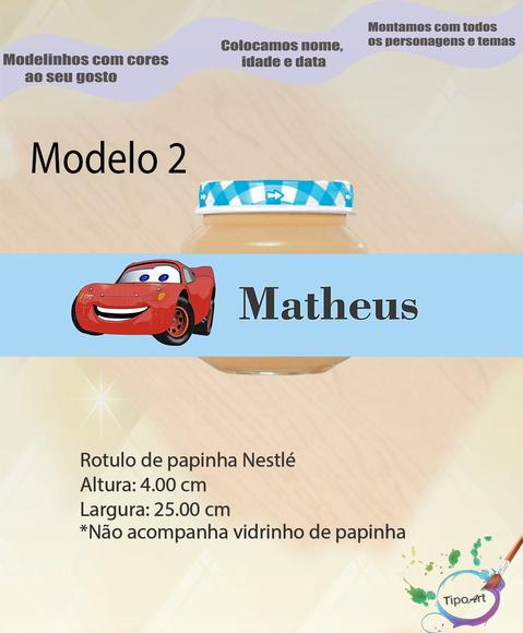 Rótulo Vidro Papinha-relampago