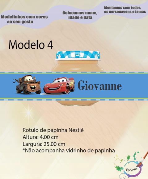 Rótulo Vidro Papinha-relampago