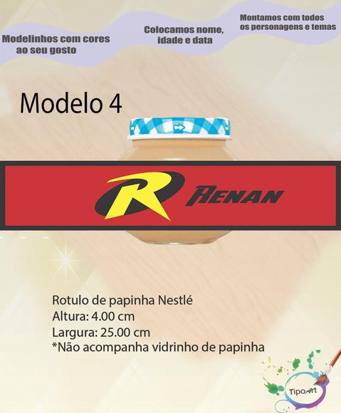 Rótulo Vidro Papinha-robin