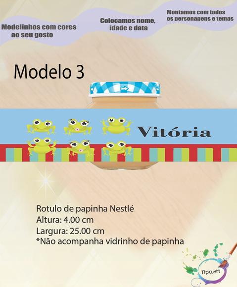 Rótulo Vidro Papinha-sapo