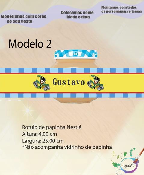 Rótulo Vidro Papinha-robin