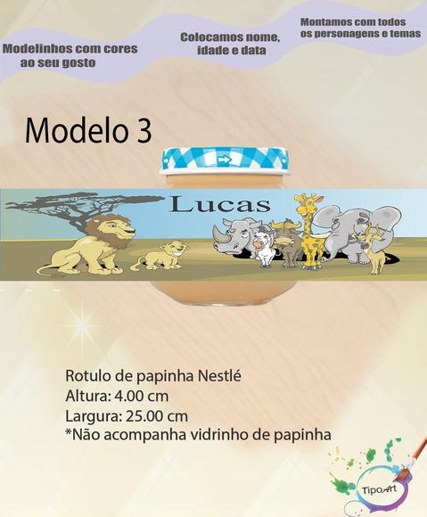 Rótulo Vidro Papinha-safari