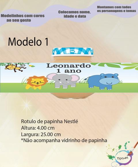 Rótulo Vidro Papinha-safari
