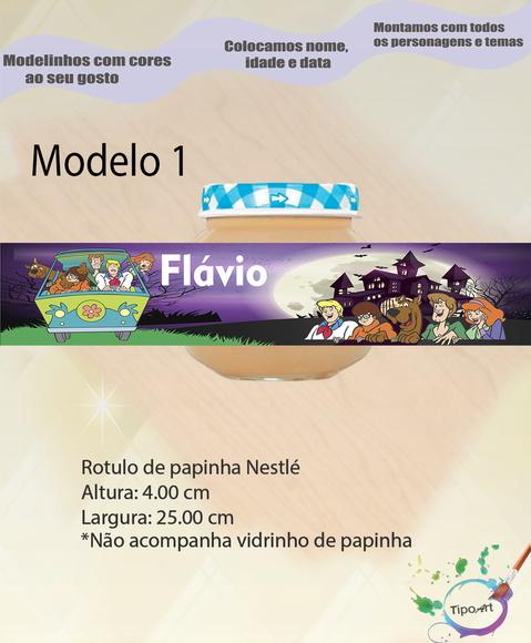 Rótulo Vidro Papinha-scooby Doo