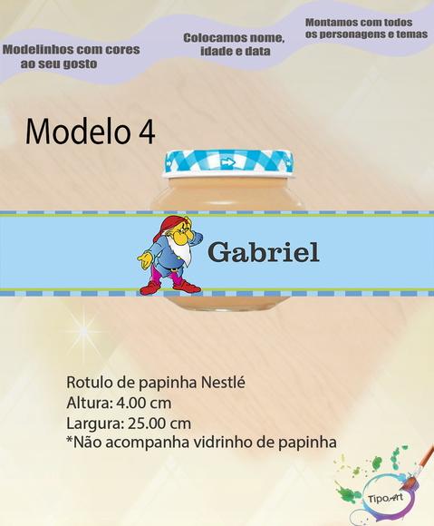 Rótulo Vidro Papinha-sete Anões