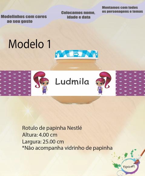 Rótulo Vidro Papinha-shimmer Shine