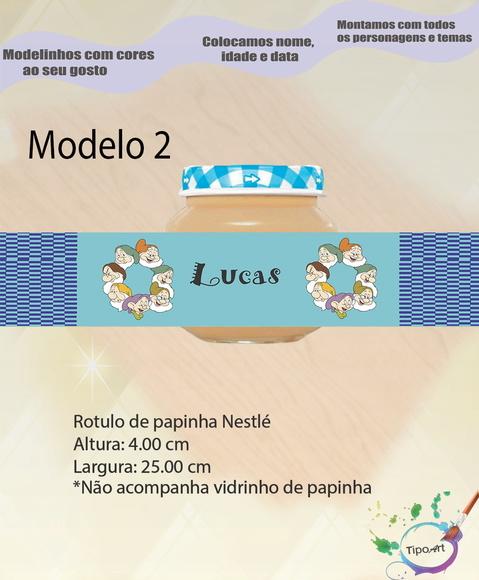 Rótulo Vidro Papinha-sete Anões