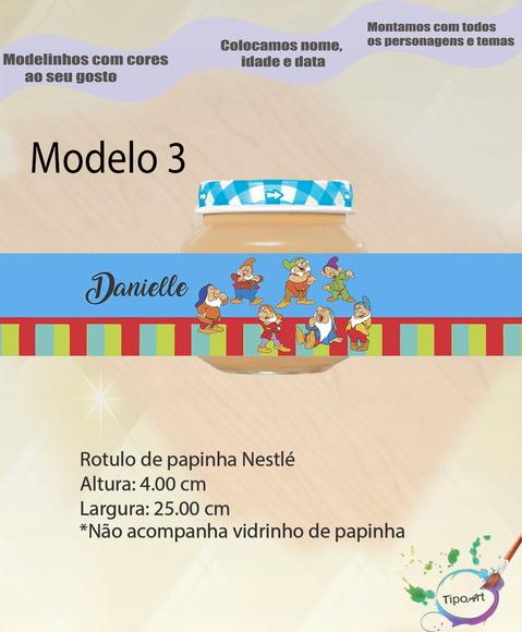 Rótulo Vidro Papinha-sete Anões