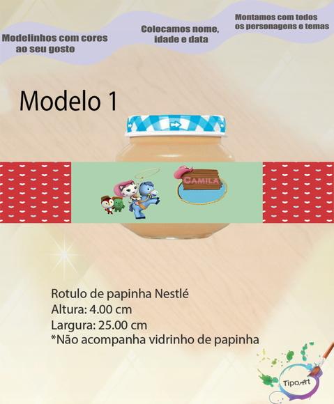 Rótulo Vidro Papinha-sheriff Calie do Oeste