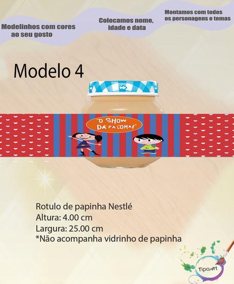 Rótulo Vidro Papinha-show da Luna