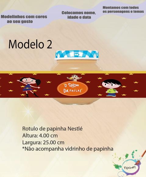 Rótulo Vidro Papinha-show da Luna
