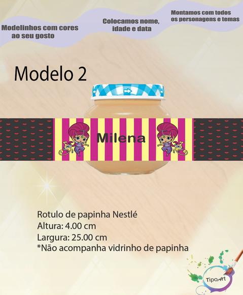 Rótulo Vidro Papinha-shimmer Shine