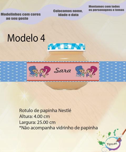 Rótulo Vidro Papinha-shimmer Shine