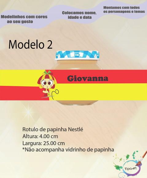 Rótulo Vidro Papinha-sitio do Pica Pau Amarelo