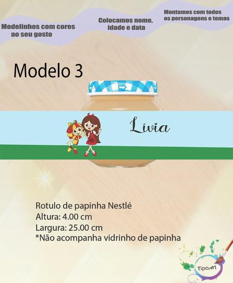 Rótulo Vidro Papinha-sitio do Pica Pau Amarelo