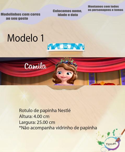 Rótulo Vidro Papinha-sofia