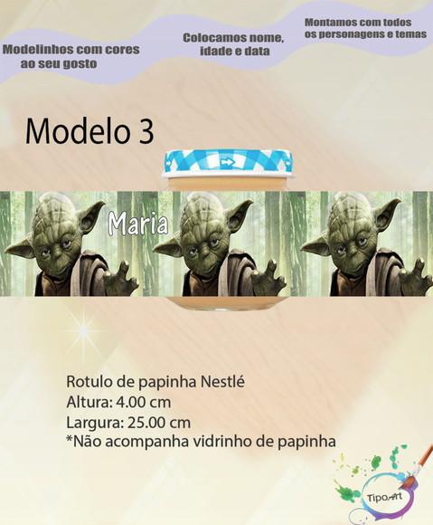 Rótulo Vidro Papinha-starwars