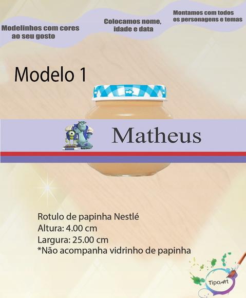 Rótulo Vidro Papinha-sullivan